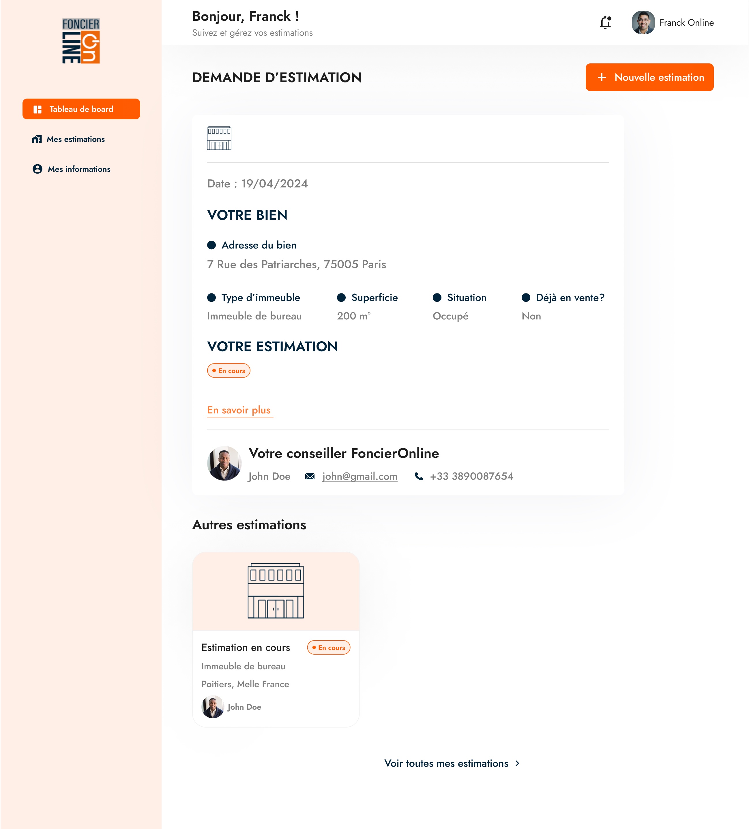 Client dashboard 1