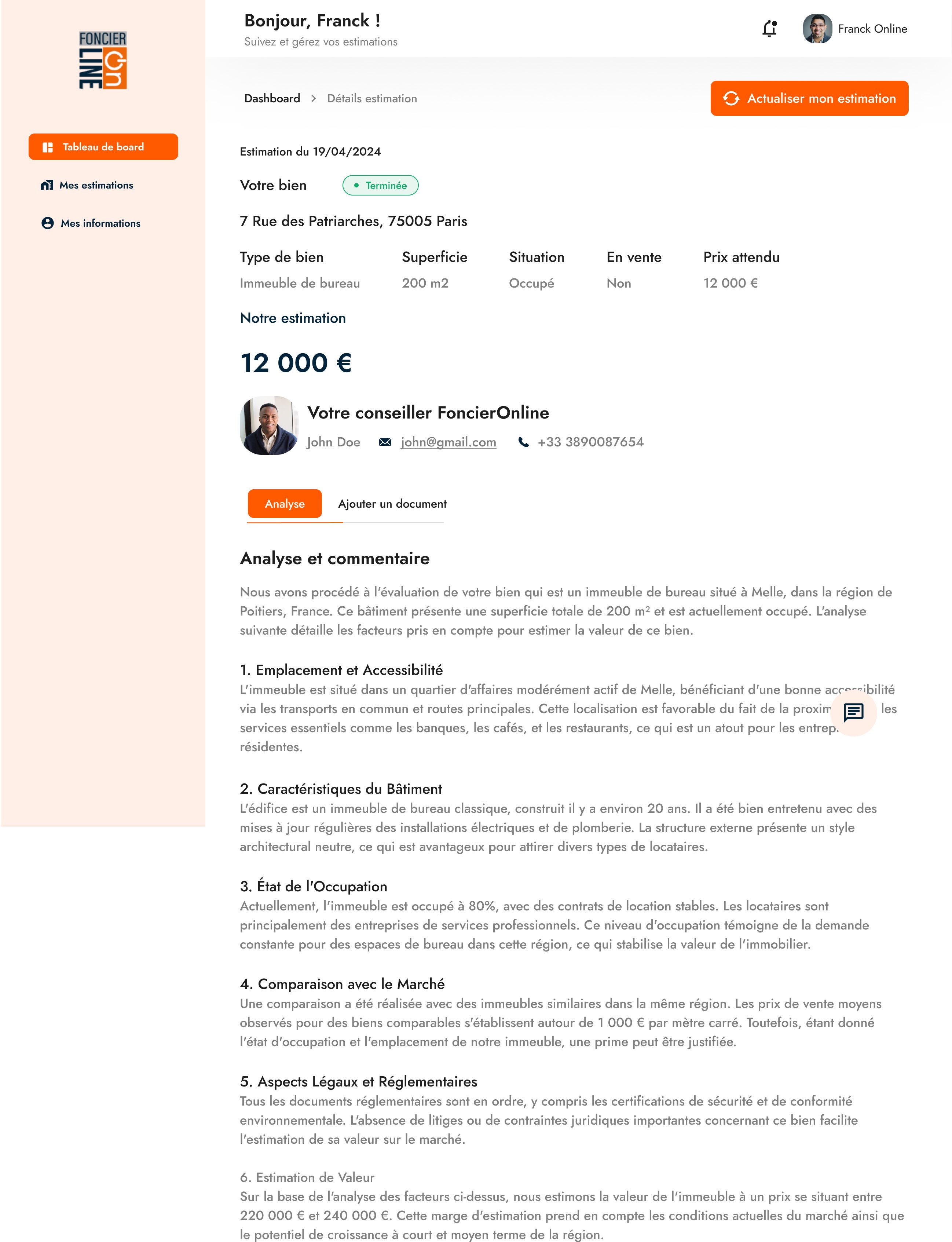 Client dashboard 2
